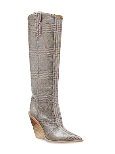Shop Fendi Pointed Toe Cowboy Boots - Grey