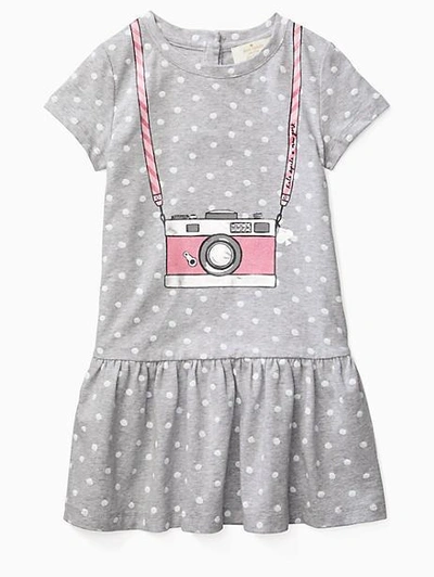 Shop Kate Spade Toddlers' Camera Dress In Heather Grey