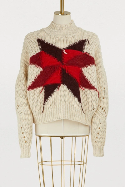 Shop Isabel Marant Hanoi Wool And Cotton Sweater In Ecru