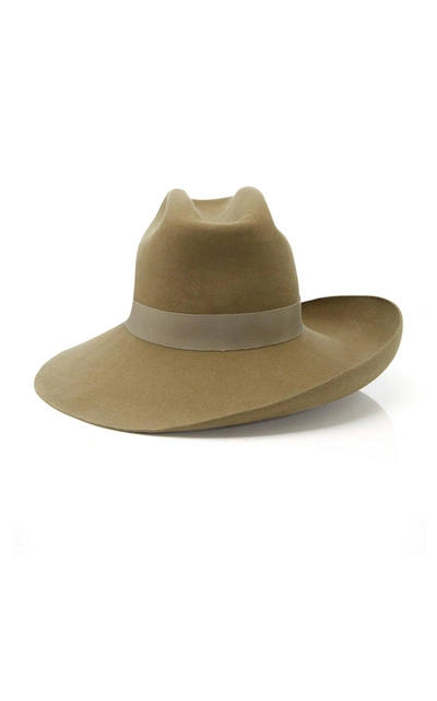 Shop Brandon Maxwell X Gigi Burris Cowboy Hat In Brown