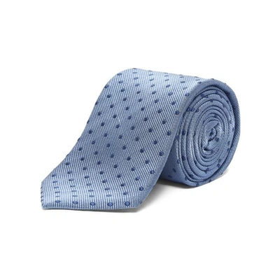Shop Chester Barrie Coloured Polka Dot Tie In Blue