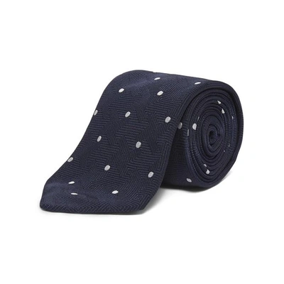 Shop Chester Barrie Dot On Geo Ground Silk Tie