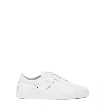Shop Axel Arigato Clean 90 Embroidered Leather Trainers