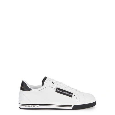 Shop Dolce & Gabbana Roma White Leather Trainers