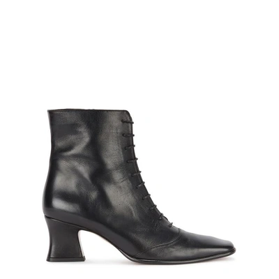 Shop By Far Kate Black Leather Ankle Boots