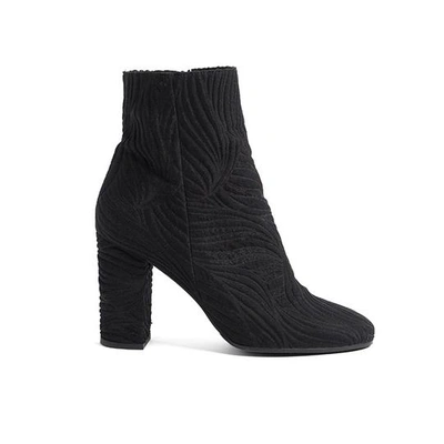 Shop Wtr  Simone Black Jaquard Ankle Boots