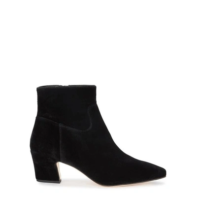 Shop Miista Lorelle Black Velvet Ankle Boots
