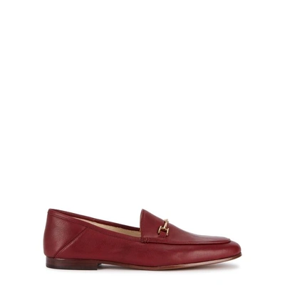 Shop Sam Edelman Loraine Burgundy Leather Loafers In Red