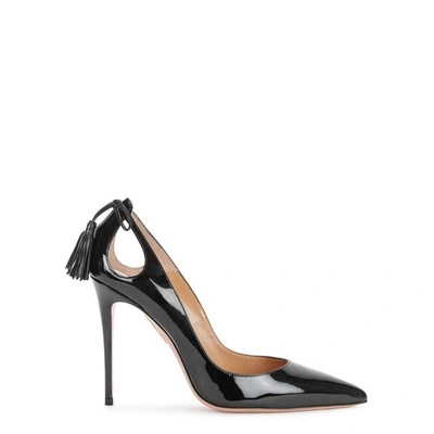 Shop Aquazzura Forever Marilyn 105 Patent Leather Pumps In Black