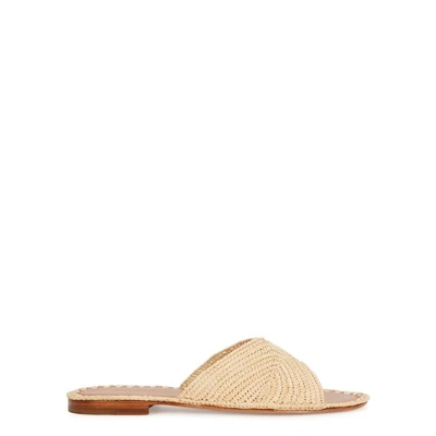 Shop Carrie Forbes Salon Raffia Sliders In Natural