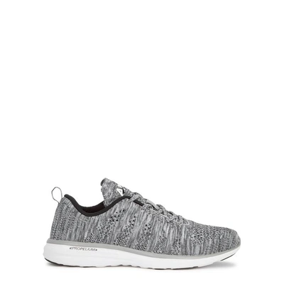 Shop Apl Athletic Propulsion Labs Techloom Pro Grey Knitted Sneakers