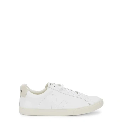 Shop Veja Esplar White Leather Sneakers, Sneakers, White, Leather In 8