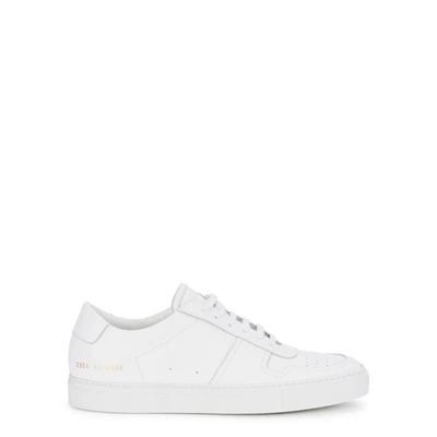 Shop Common Projects B-ball White Leather Trainers