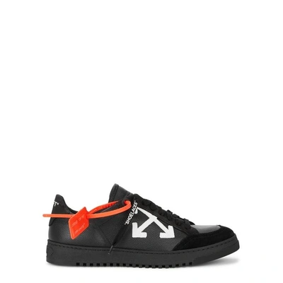 Shop Off-white Carryover Black Leather Trainers