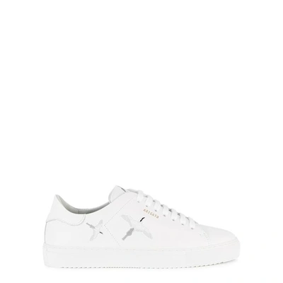 Shop Axel Arigato Clean 90 Embroidered Leather Trainers In White