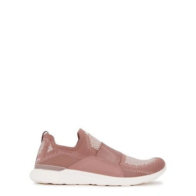 Shop Apl Athletic Propulsion Labs Techloom Bliss Rose Knitted Trainers