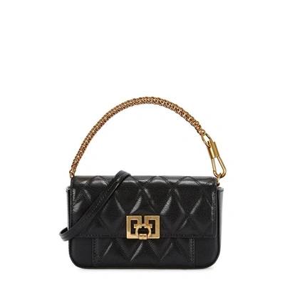 Shop Givenchy Pocket Mini Black Leather Cross-body Bag