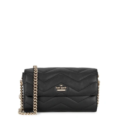 Shop Kate Spade Reese Park Delilah Leather Shoulder Bag In Black