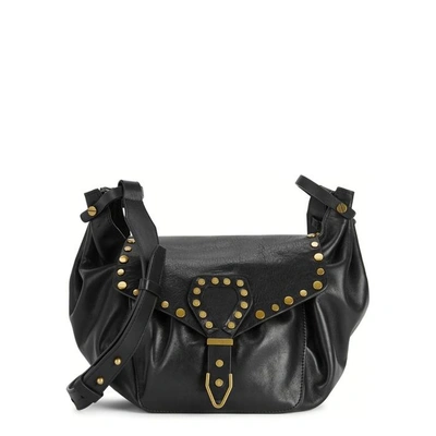 Shop Isabel Marant Sinley Black Leather Shoulder Bag