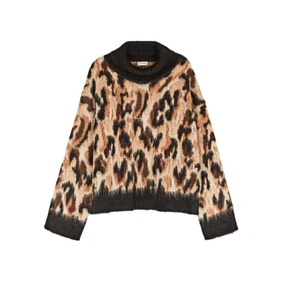 Shop By Malene Birger Lallii Leopard-intarsia Knitted Jumper In Multicoloured