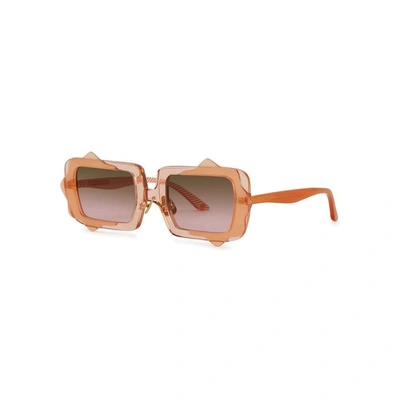 Shop Moy Atelier Moonlit In May Square-frame Sunglasses In Pink