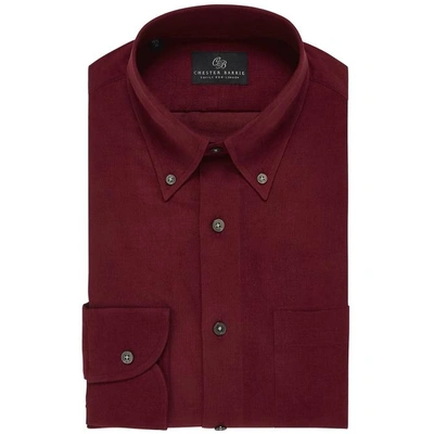 Shop Chester Barrie Baby Cord Shirt In Red