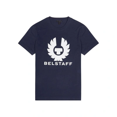 Shop Belstaff Cranstone Logo-print Cotton T-shirt In Navy