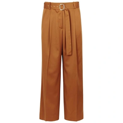 Shop Sies Marjan Blanche Wide-leg Wool Trousers In Brown