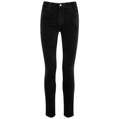Shop J Brand Maria Black Velvet Skinny Jeans