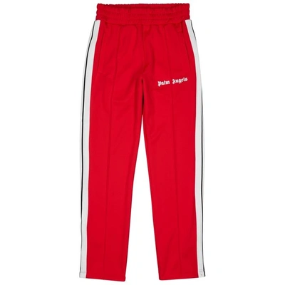 Shop Palm Angels Red Striped Jersey Jogging Trousers