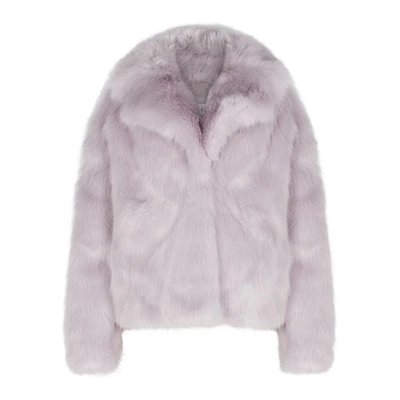 Shop A.l.c Grant Lilac Faux-fur Jacket