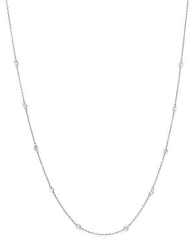 Shop Aerodiamonds 18k White Gold Orbit Diamond 10 Stone Station Necklace, 18