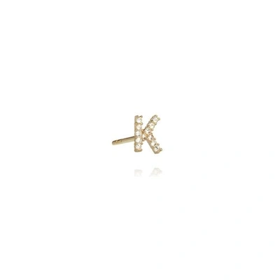 Shop Annoushka Initial K Single Stud Earring In Gold