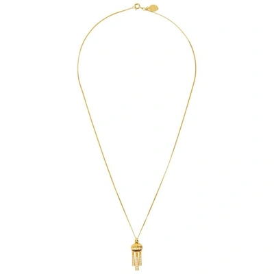 Shop V Jewellery V By Laura Vann Priscilla 18kt Gold-plated Necklace