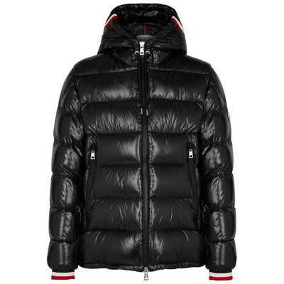 Shop Moncler Alberic Black Quilted Shell Coat