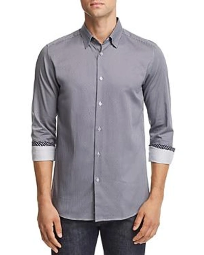 Shop Ted Baker Bloosem Semi-plain Regular Fit Button-down Shirt - 100% Exclusive In Navy
