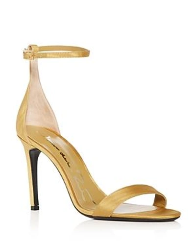 Shop Oscar De La Renta Women's Ankle Strap High-heel Sandals In Gold