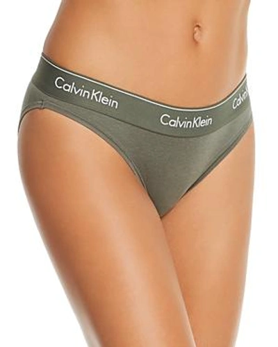 Shop Calvin Klein Modern Cotton Bikini In Beetle