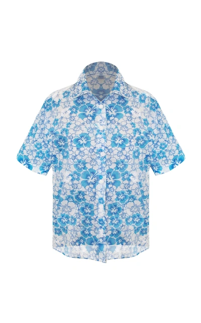 Shop All Things Mochi Nora Shirt In Blue