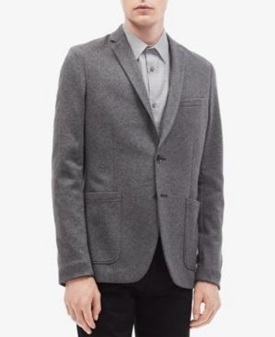 Shop Calvin Klein Men's Slim-fit Douglas Jacket In Grey Duo Htr