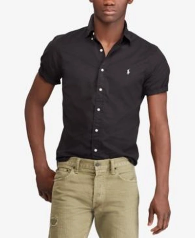 Shop Polo Ralph Lauren Men's Classic Fit Twill Cotton Shirt In Polo Black