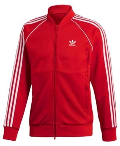 Shop Adidas Originals Adidas Men's Originals Adicolor Superstar Track Jacket In Red
