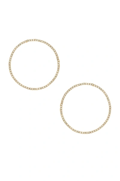 Shop Ettika Crystal Circle Earrings In Gold