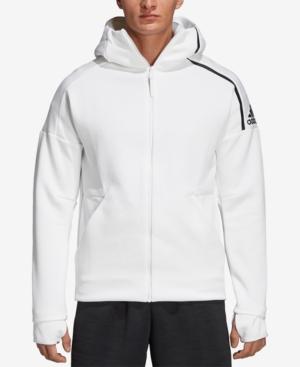 Adidas Originals Men S Z N E Fast Release Full Zip Hoodie White Modesens