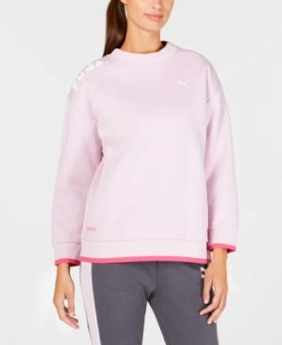 Shop Puma Chase Sheer-back T-shirt In Winsome Orchid