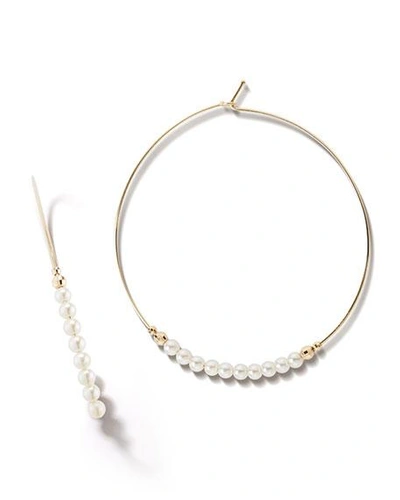 Shop Mizuki 14k Gold Large Pearl Hoop Earrings