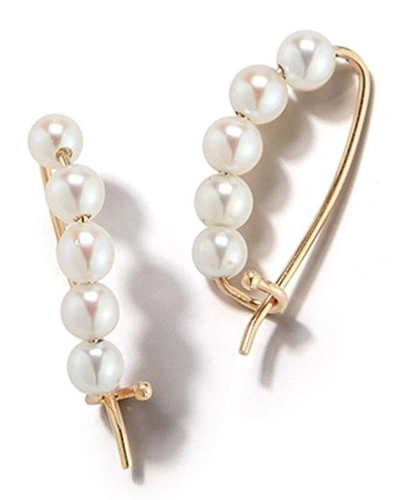 Shop Mizuki 14k Gold Small Pearl Pin Earrings