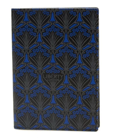 Shop Liberty London Passport Holder In Iphis Canvas In Blue