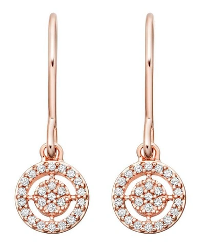 Shop Astley Clarke Rose Gold Mini Icon Aura Drop Earrings