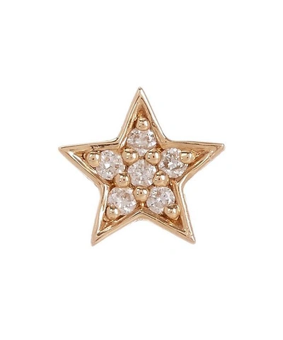 Shop Andrea Fohrman Gold White Diamond Mini Star Single Stud